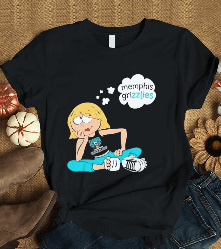 Memphis Grizzlies NBA Cartoon Blonde Girl Daydreaming Thought Bubble T-Shirt