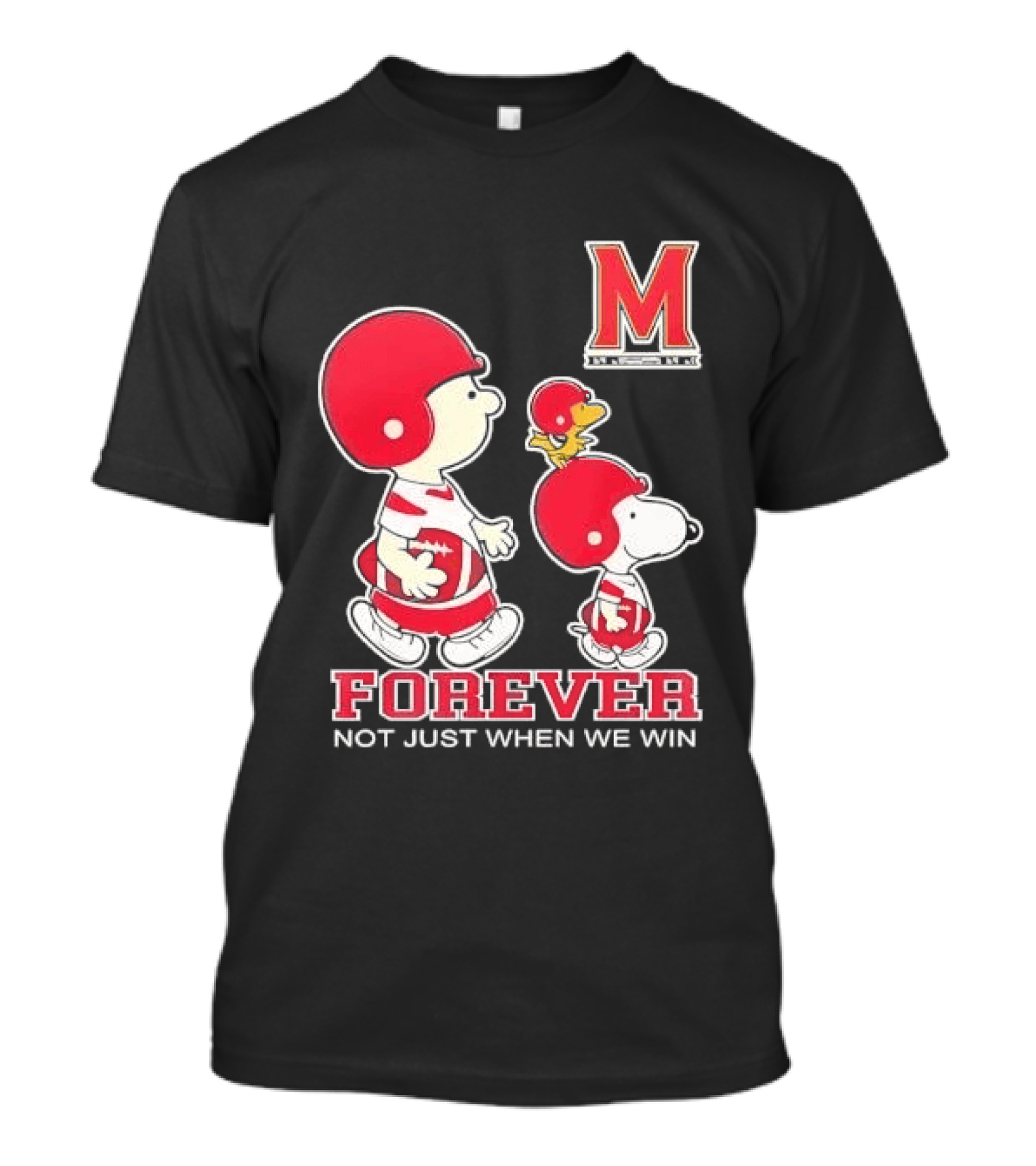 Charlie Brown And Snoopy Forever Loyalty Maryland Terrapins Fan T-Shirt