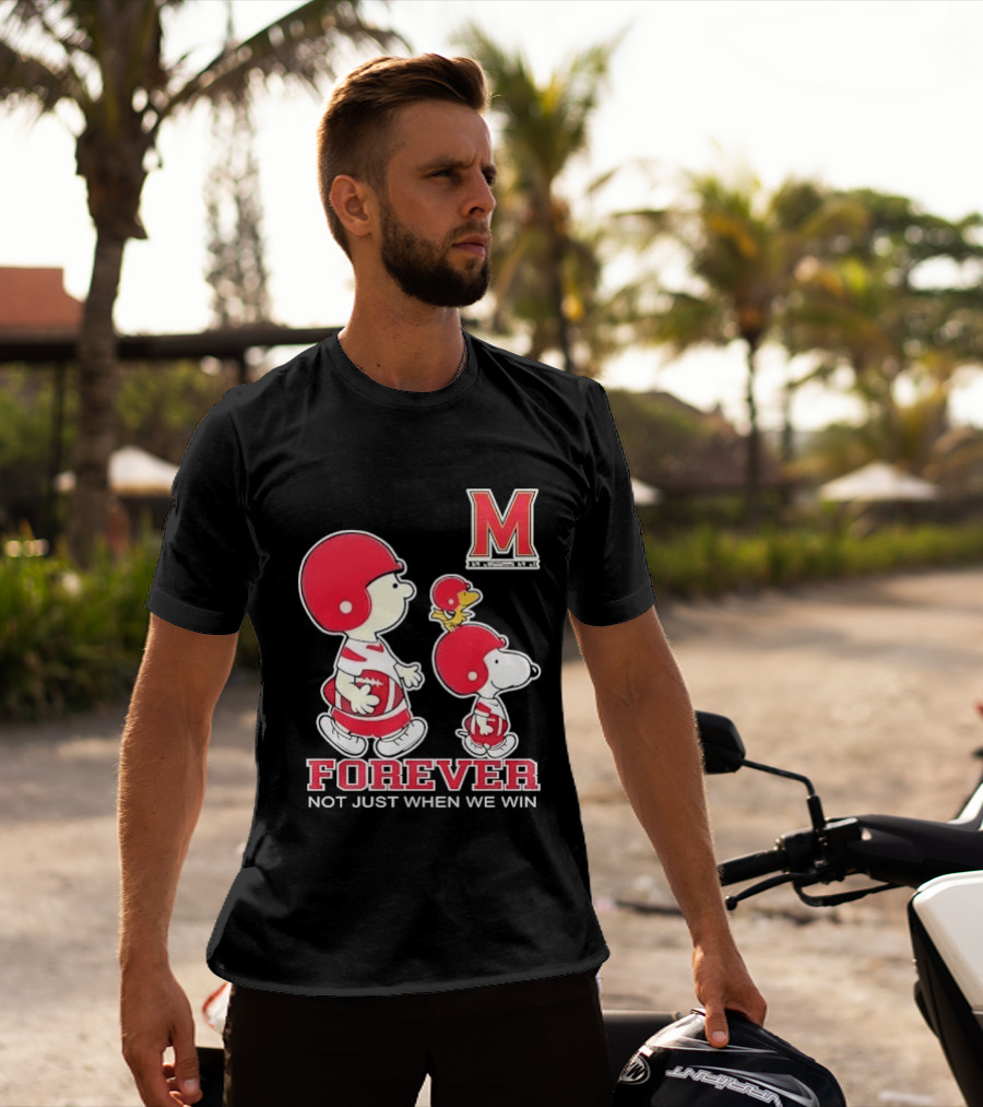 Charlie Brown And Snoopy Forever Loyalty Maryland Terrapins Fan T-Shirt