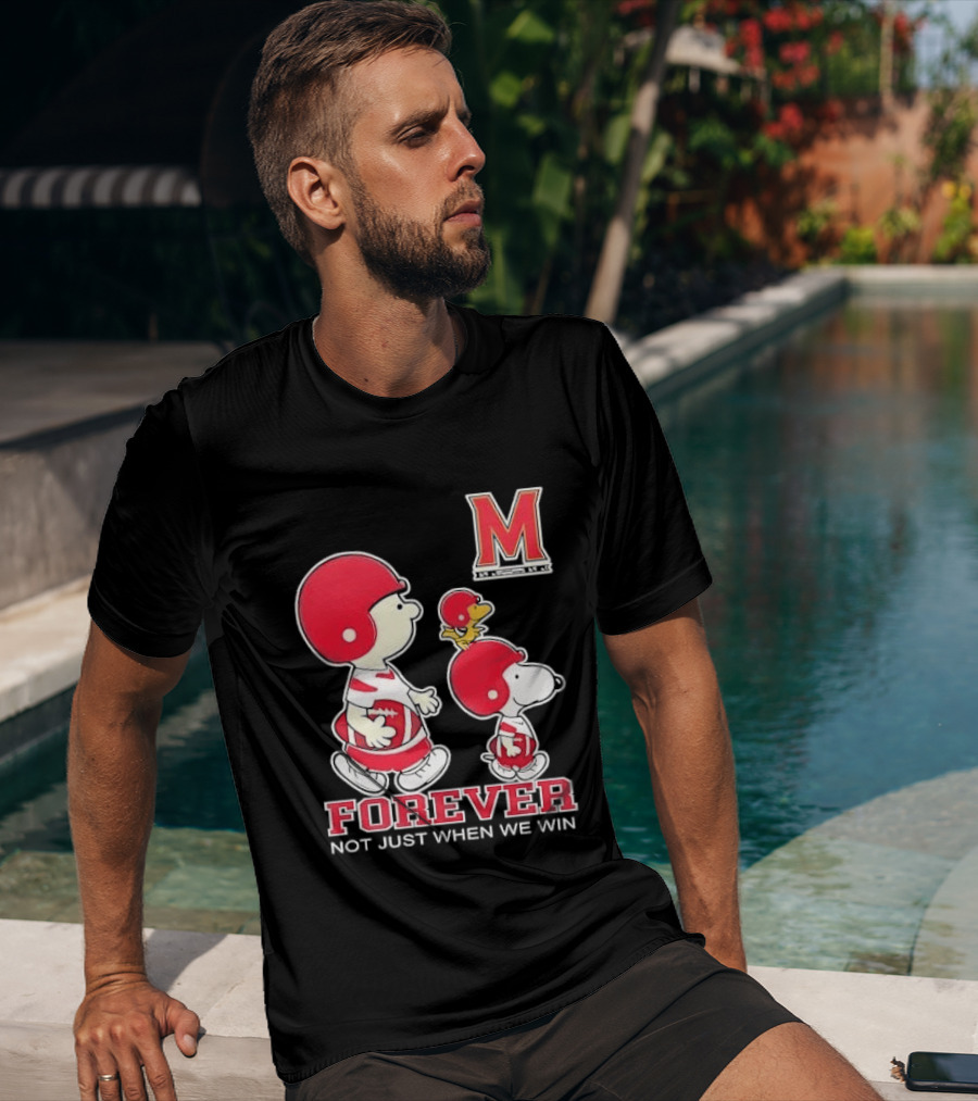 Charlie Brown And Snoopy Forever Loyalty Maryland Terrapins Fan T-Shirt