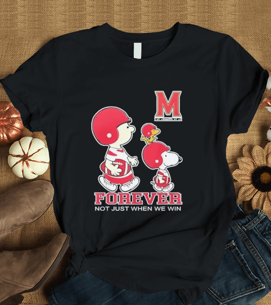 Charlie Brown And Snoopy Forever Loyalty Maryland Terrapins Fan T-Shirt