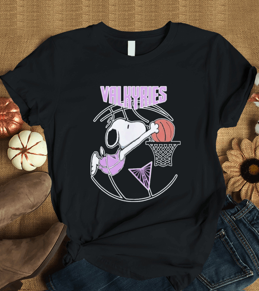 Snoopy Valkyries Basketball Dunk WNBA Golden State T-Shirt