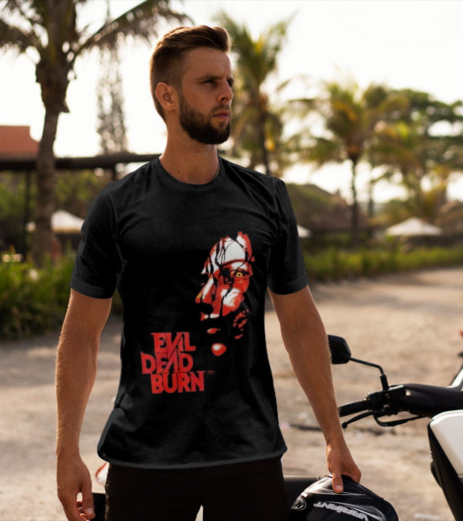 Halloween Horror Nights 2026 Evil Dead Burn Face Red T-Shirt