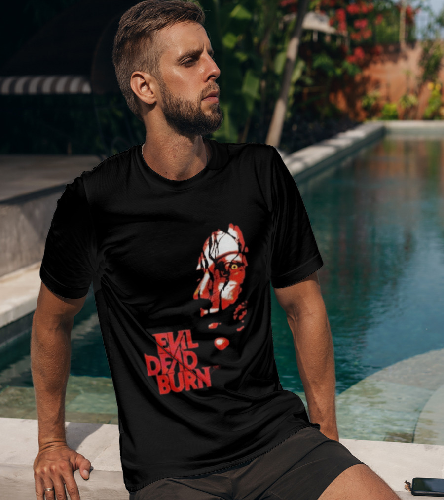Halloween Horror Nights 2026 Evil Dead Burn Face Red T-Shirt