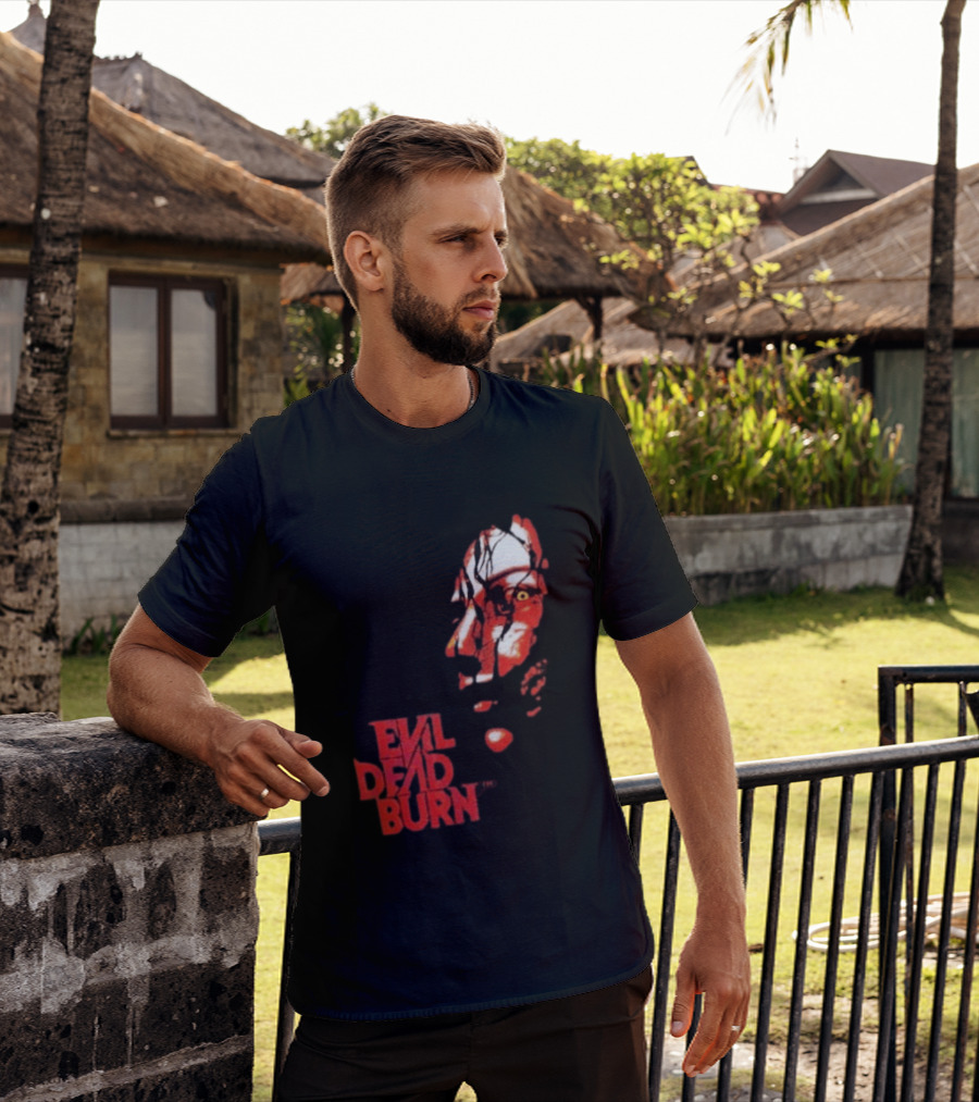 Halloween Horror Nights 2026 Evil Dead Burn Face Red T-Shirt