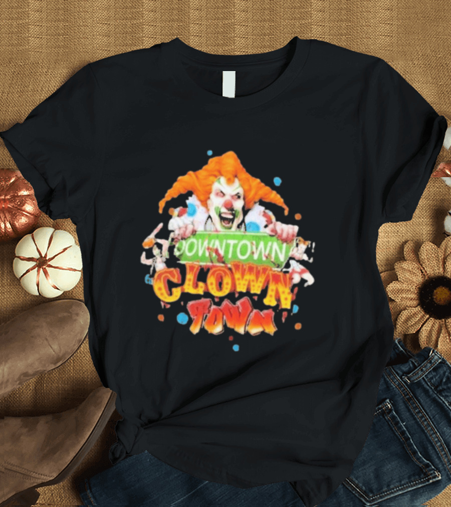 Halloween Horror Nights Downtown Clown Town Creepy Carnival Clown T-Shirt