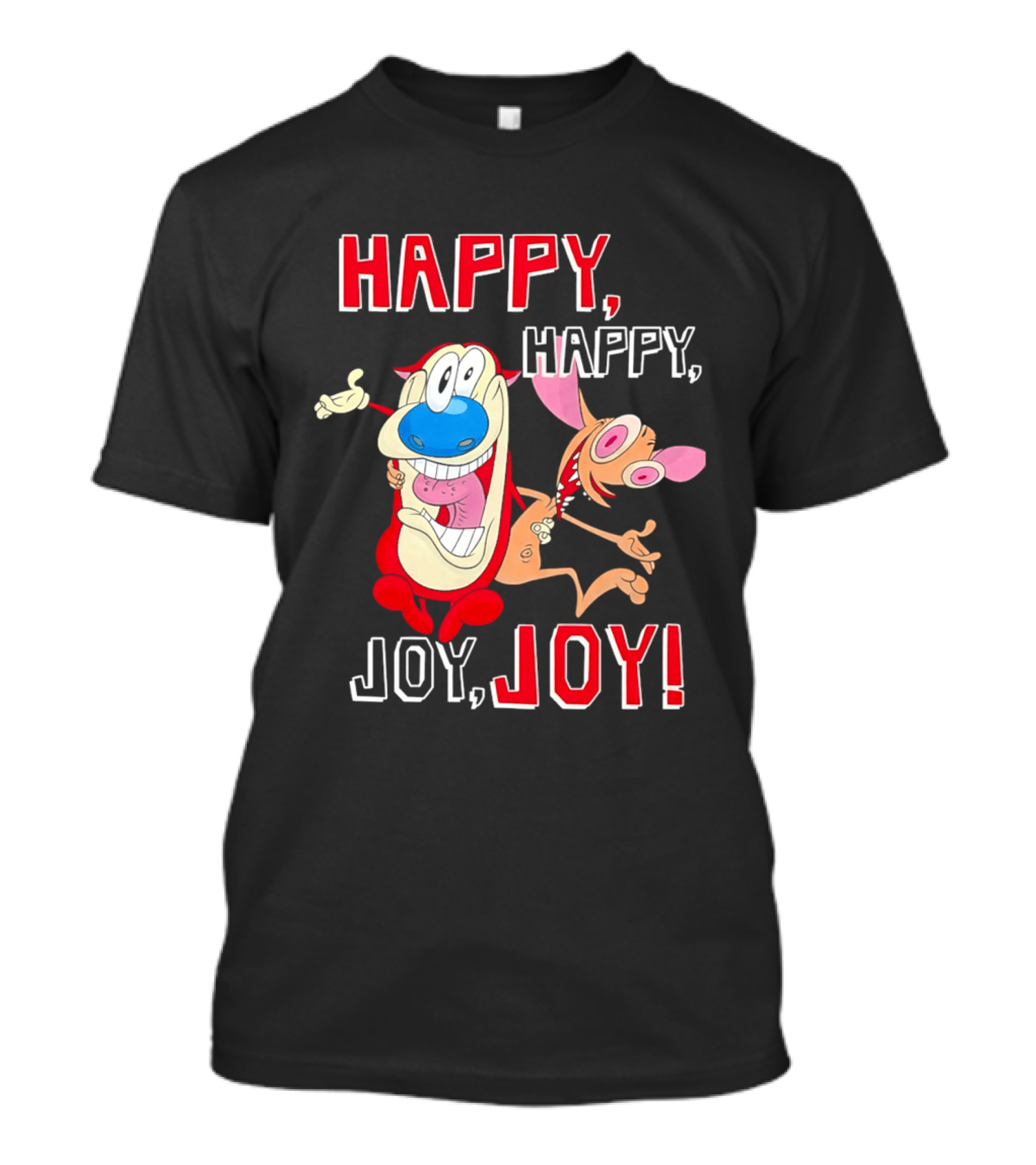 Happy Happy Joy Joy Ren Stimpy Characters T-Shirt