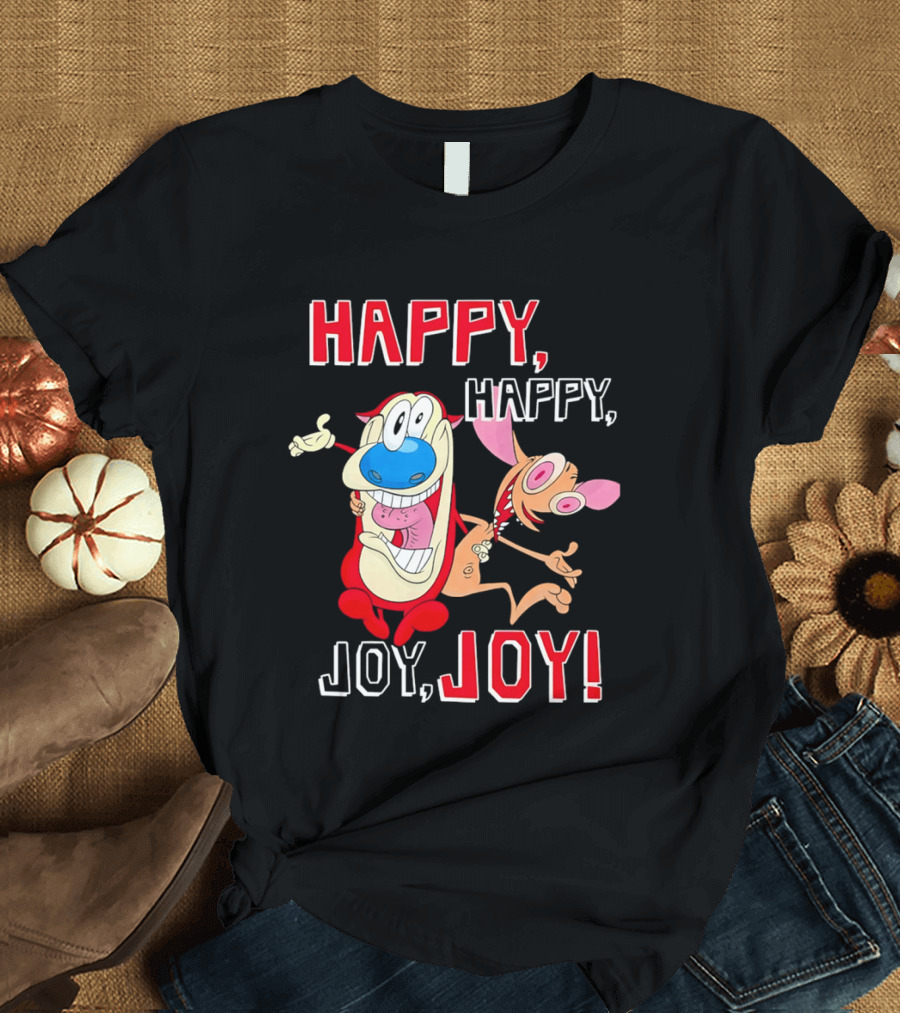 Happy Happy Joy Joy Ren Stimpy Characters T-Shirt