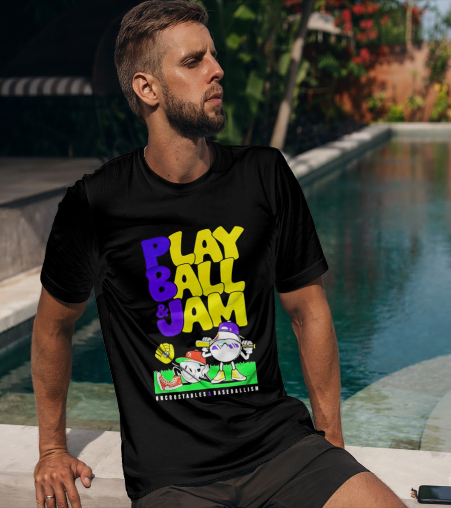 Play Ball Jam Uncrustables Baseball Fun T-Shirt