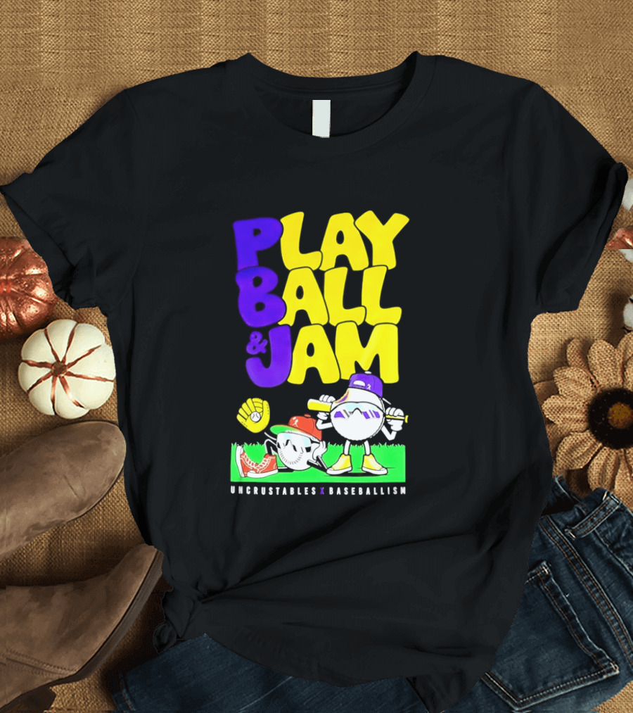 Play Ball Jam Uncrustables Baseball Fun T-Shirt