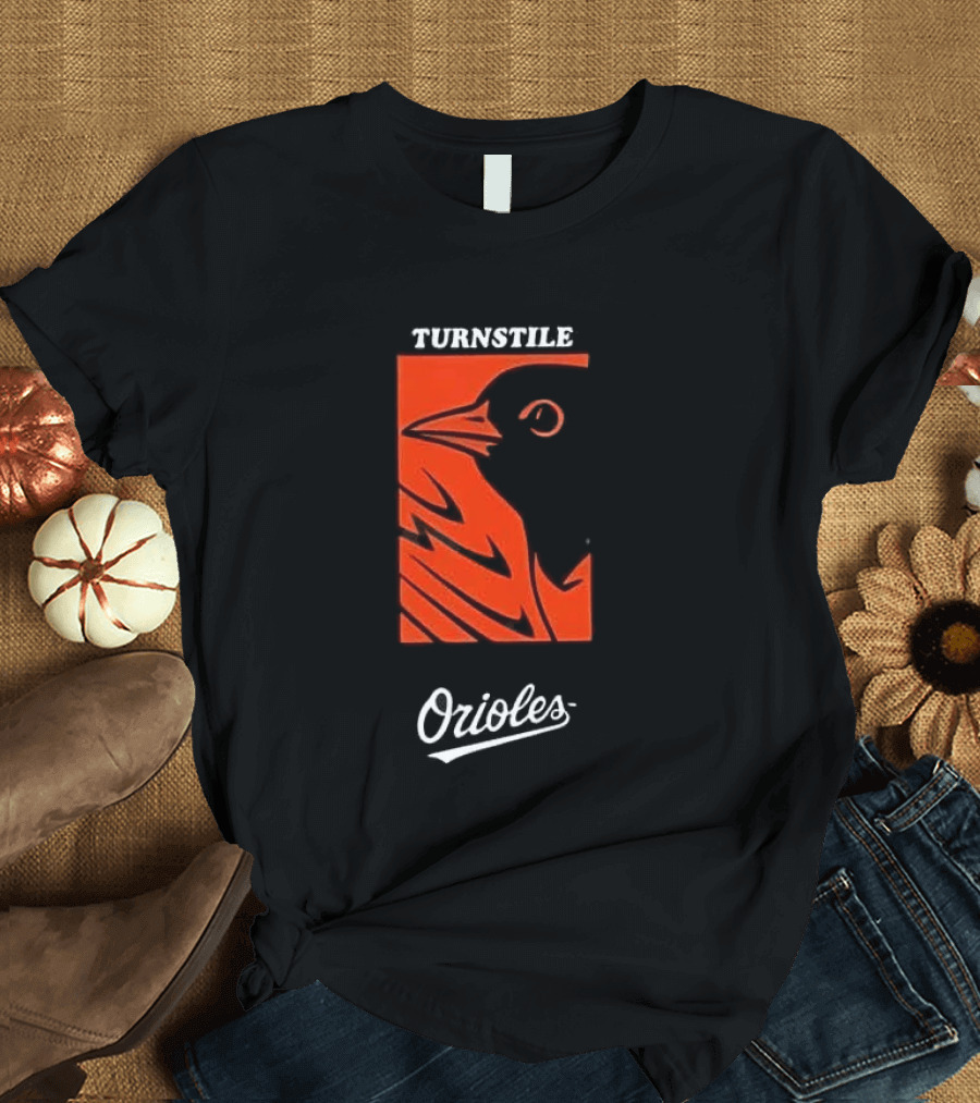 Turnstile Orioles Collaboration Bird Graphic Baltimore Team Merchandise T-Shirt