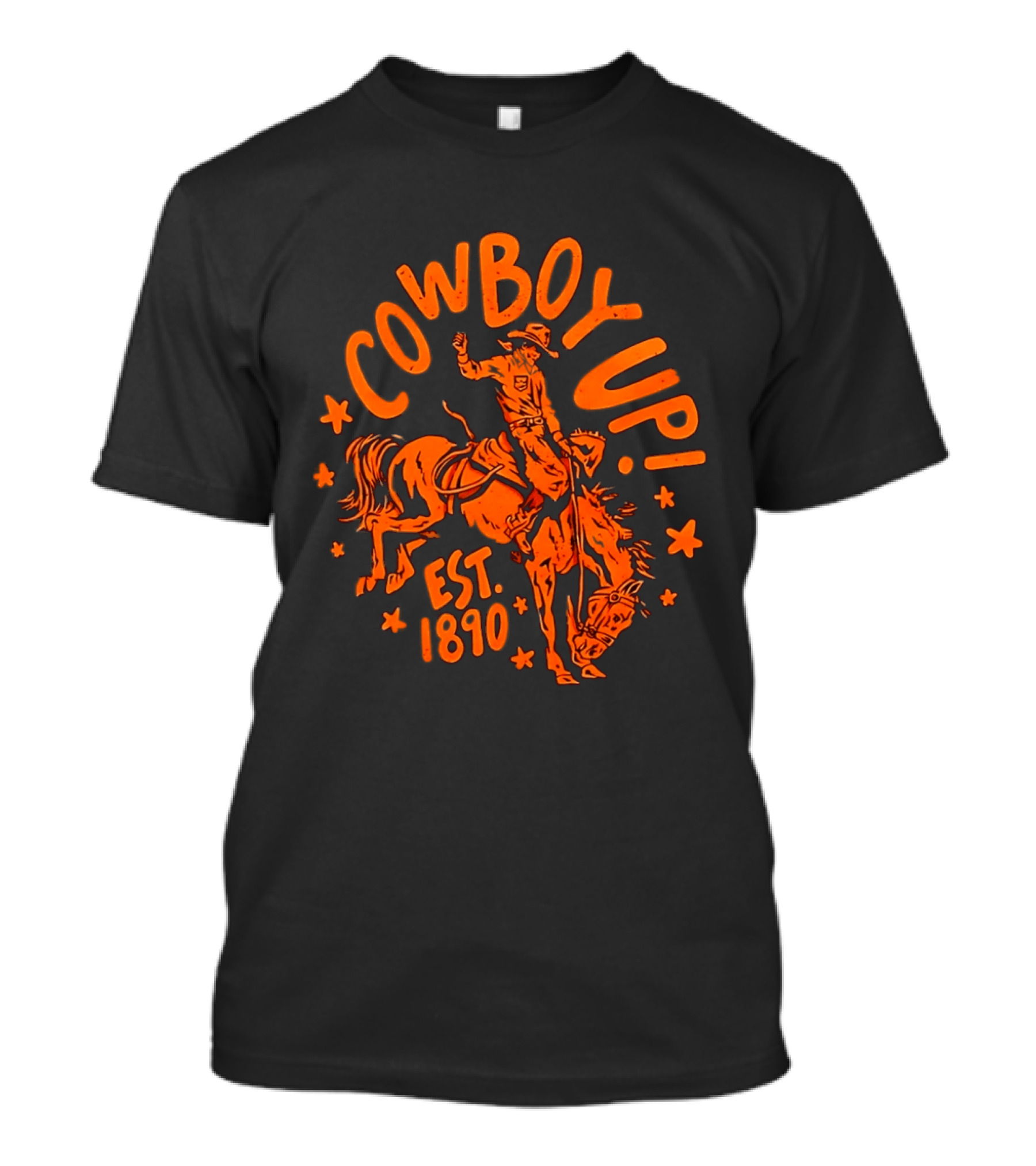 Cowboy Up Rodeo Bucking Bronco Est 1890 T-Shirt