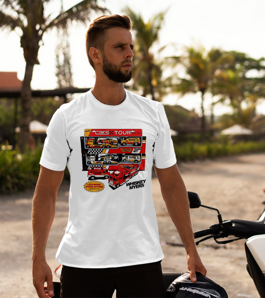 NEW Cars Tour Whiskey Myers Team Set Late Model Stock Action Limited Edition T-Shirt