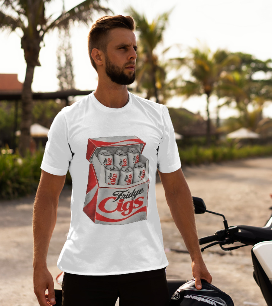 Fridge Cigs Box With Diet Coke Cans T-Shirt