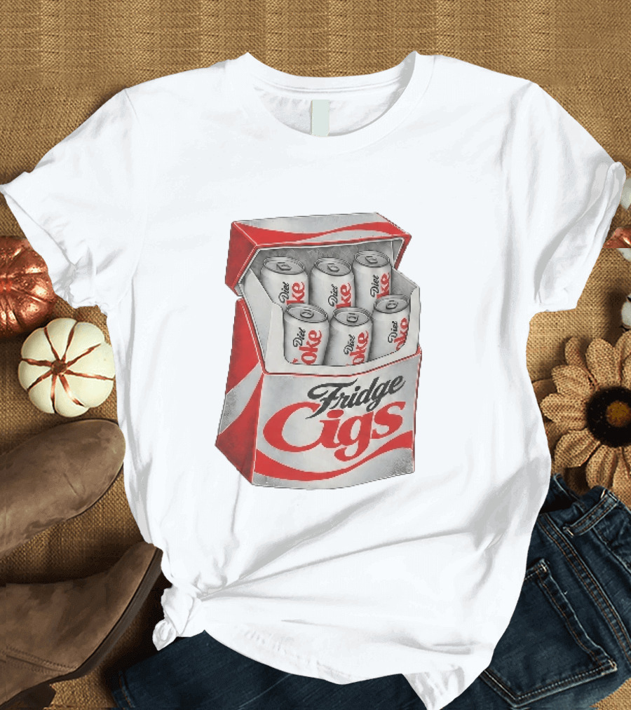 Fridge Cigs Box With Diet Coke Cans T-Shirt