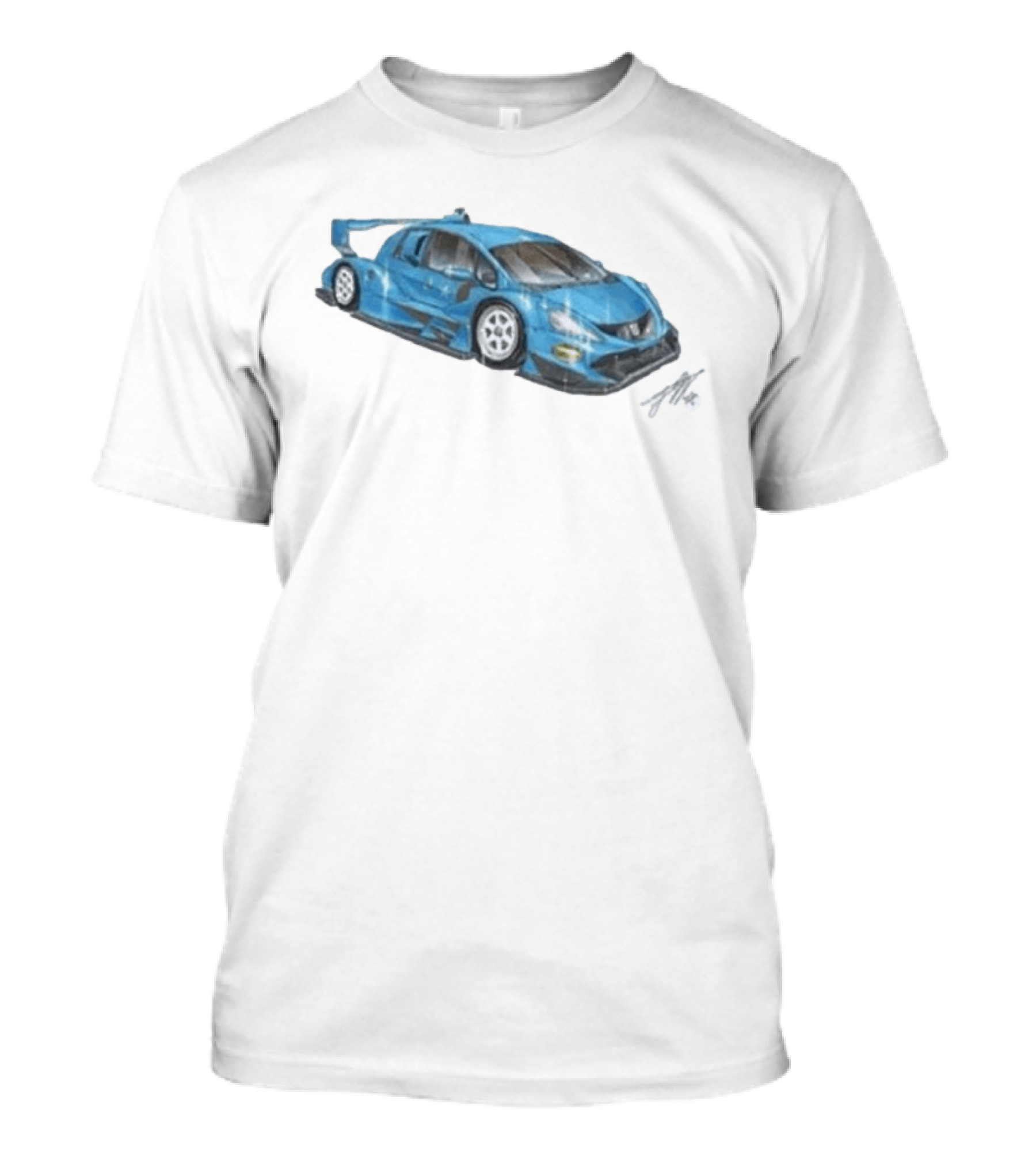 Grentperez Fig Blue Race Car T-Shirt