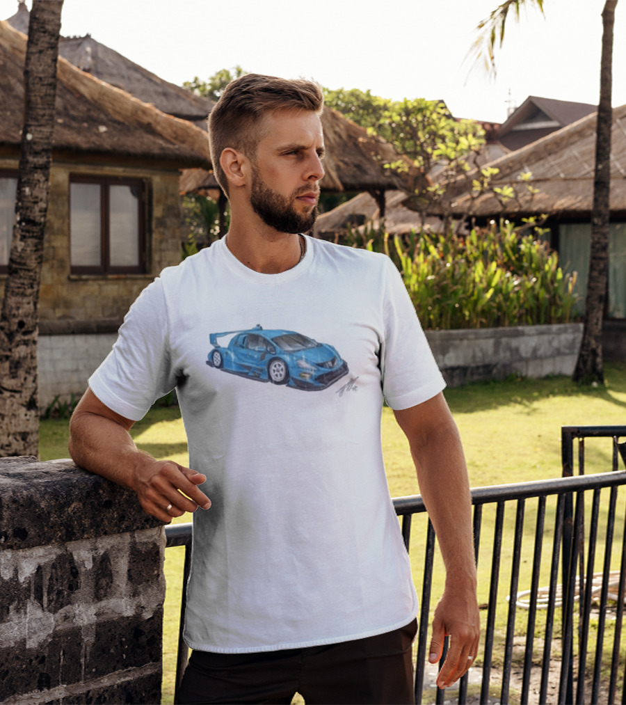 Grentperez Fig Blue Race Car T-Shirt