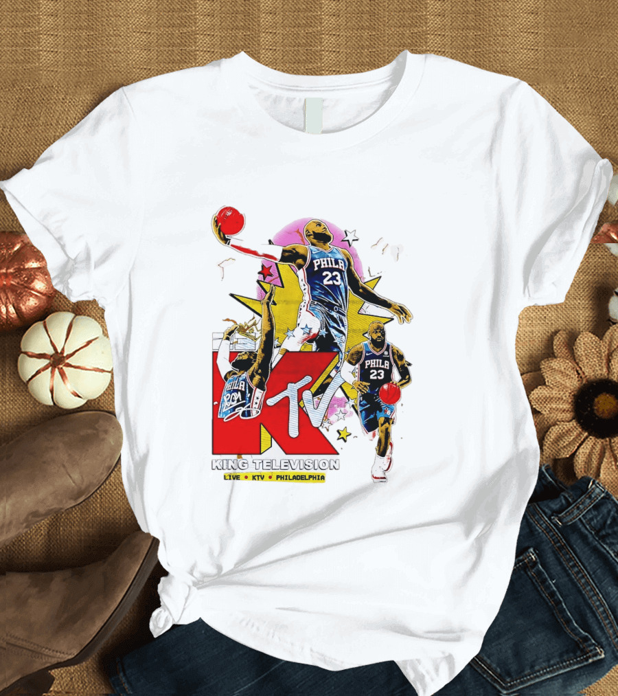 King Television Philadelphia 23 Philadelphia 76ers NBA KTV MTV Live T-Shirt