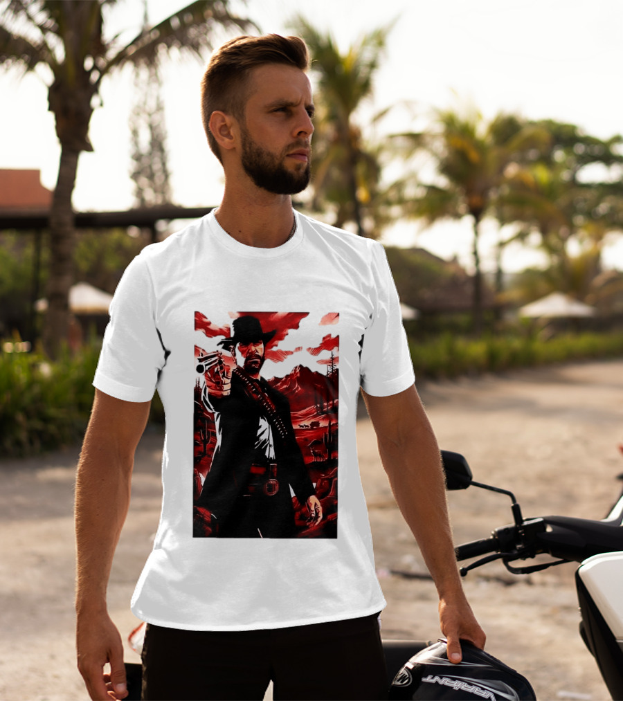 Red Dead Redemption 2 Cowboy Illustration Best Game Ever Made T-Shirt