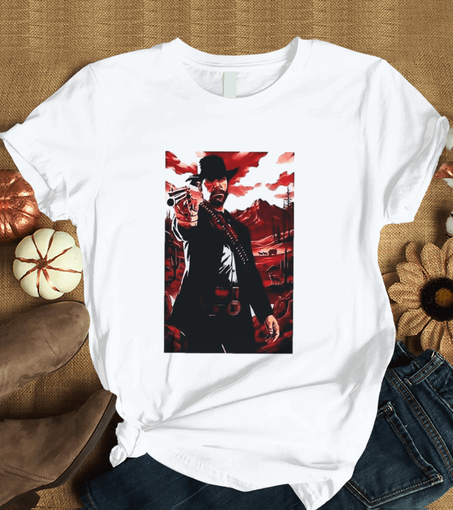 Red Dead Redemption 2 Cowboy Illustration Best Game Ever Made T-Shirt