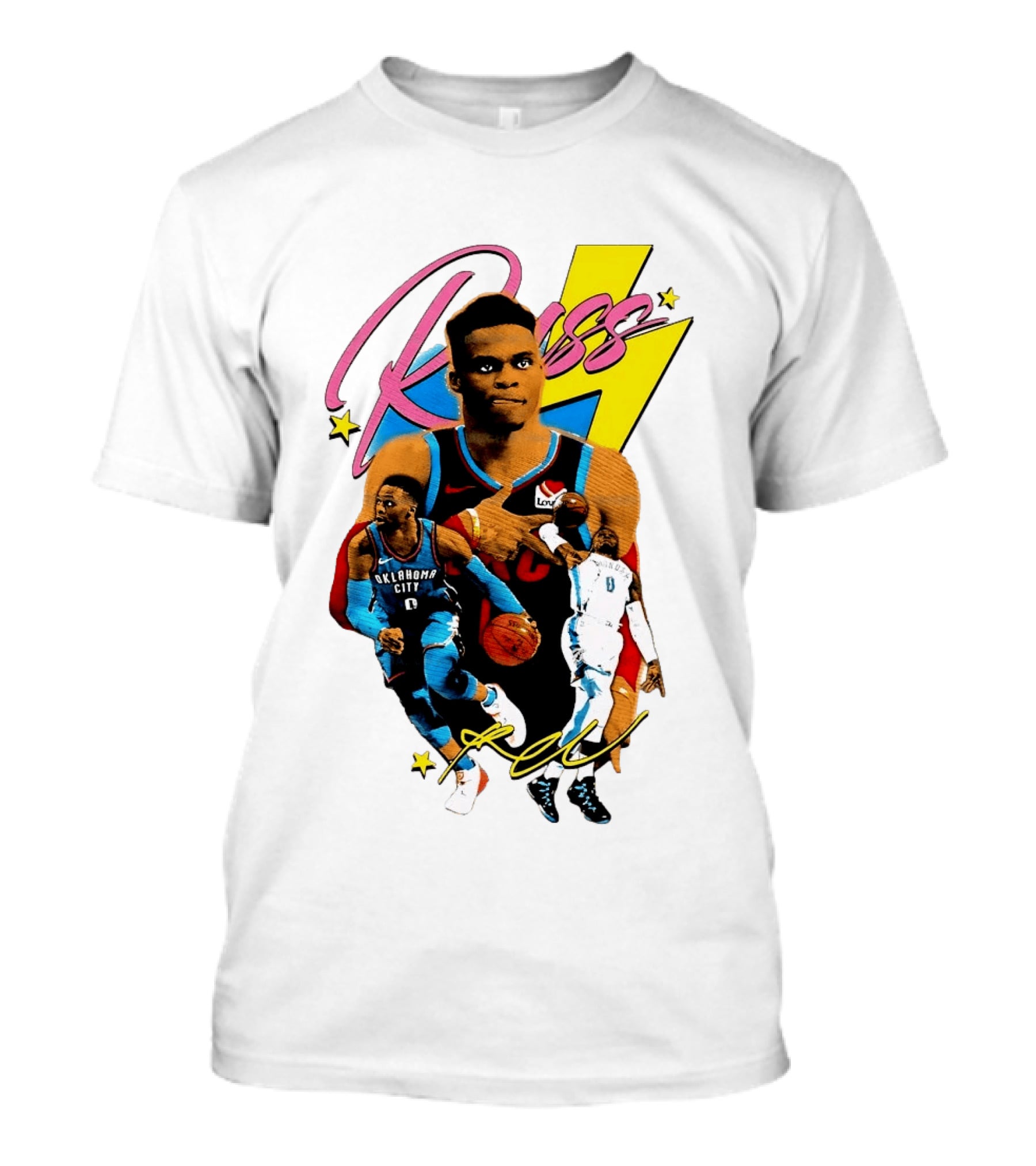 Russell Westbrook Oklahoma City Thunder NBA Russ Basketball Player Iconic Moments T-Shirt