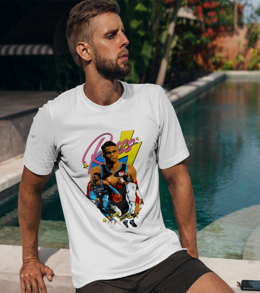 Russell Westbrook Oklahoma City Thunder NBA Russ Basketball Player Iconic Moments T-Shirt