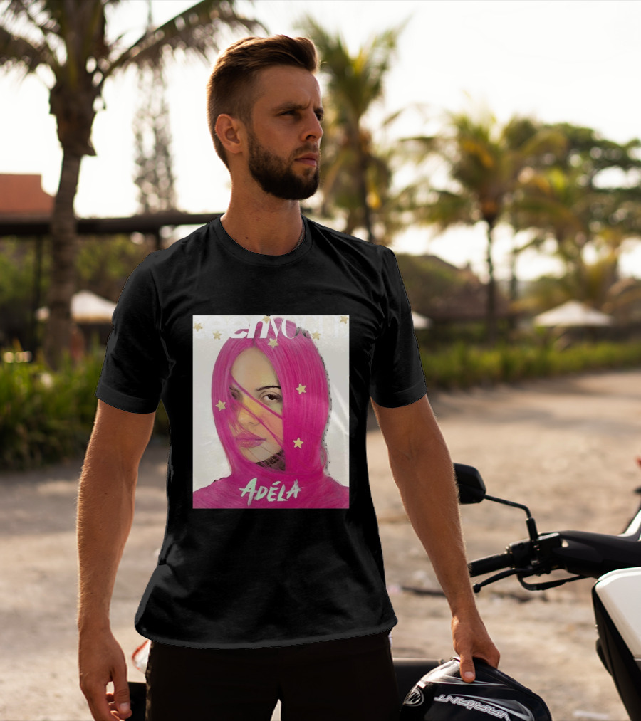 Teen Vogue Cover Adéla Pink Hair Star Accents T-Shirt