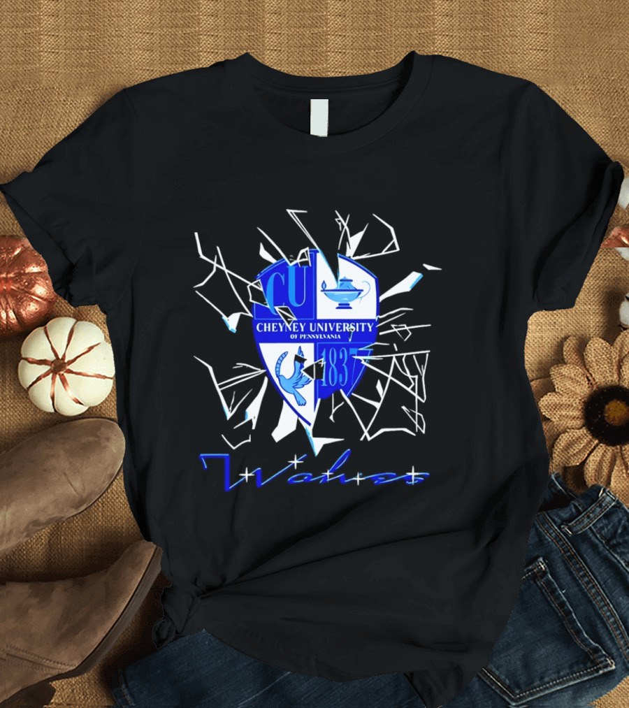 Cheyney University Pennsylvania 1837 Shattered Glass Wolves T-Shirt