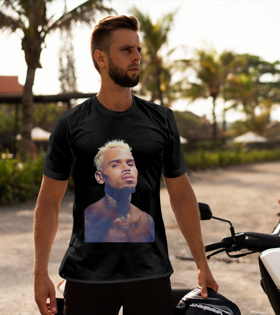 Chris Brown Blond Hair Tattoo T-Shirt