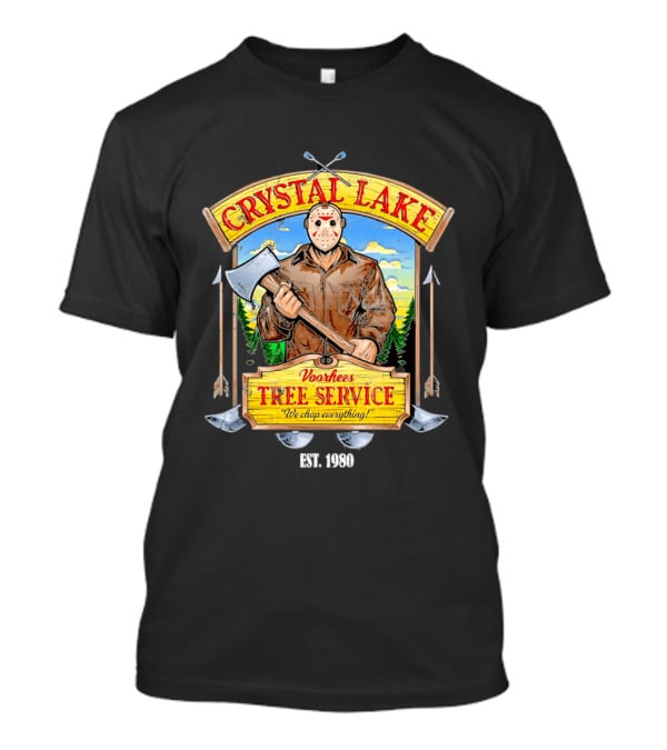Crystal Lake Voorhees Tree Service We Chop Everything Est 1980 T-Shirt