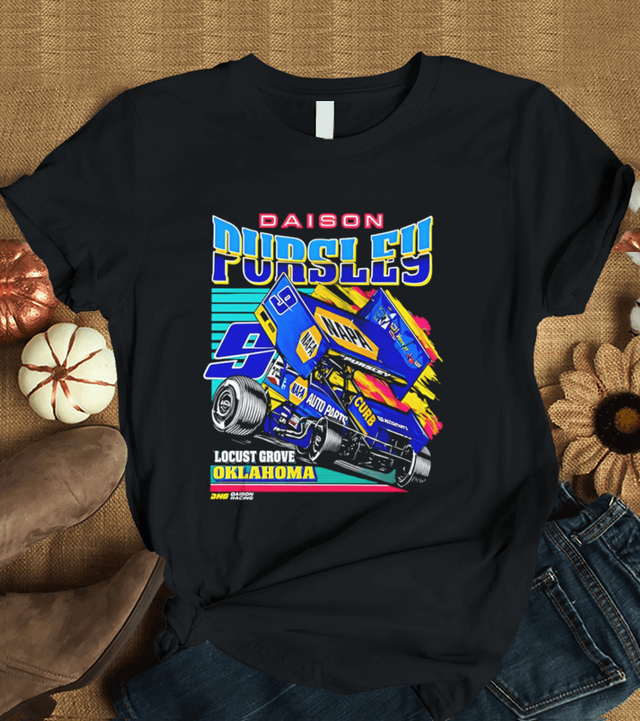 Daison Pursley Locust Grove Oklahoma Sprint Car Racing 9 Team T-Shirt