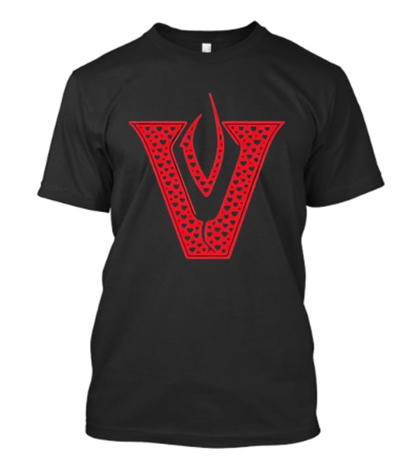 Red V Filled Hearts Flame T-Shirt