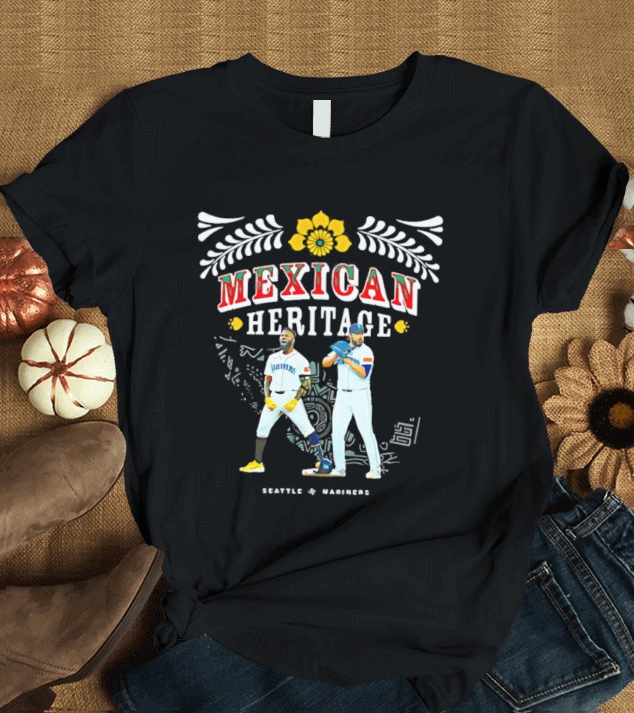 Mexican Heritage Seattle Mariners MLB Baseball Seattle To Sábado T-Shirt