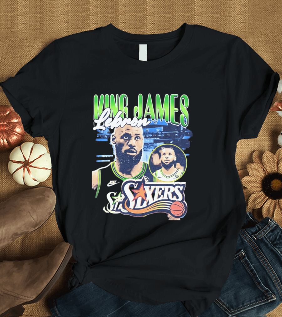 LeBron King James Sixers Philadelphia 76ers NBA Basketball Nike T-Shirt