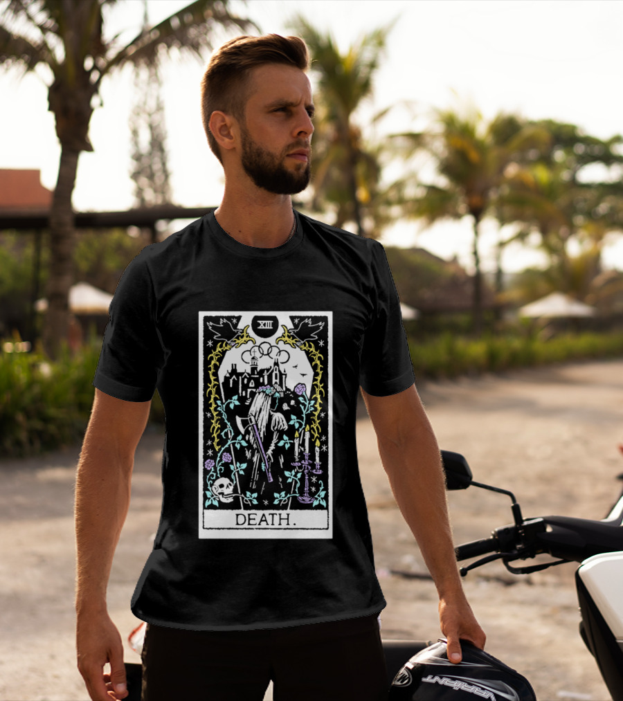 XIII Death Tarot Card Gothic Skull And Scythe T-Shirt