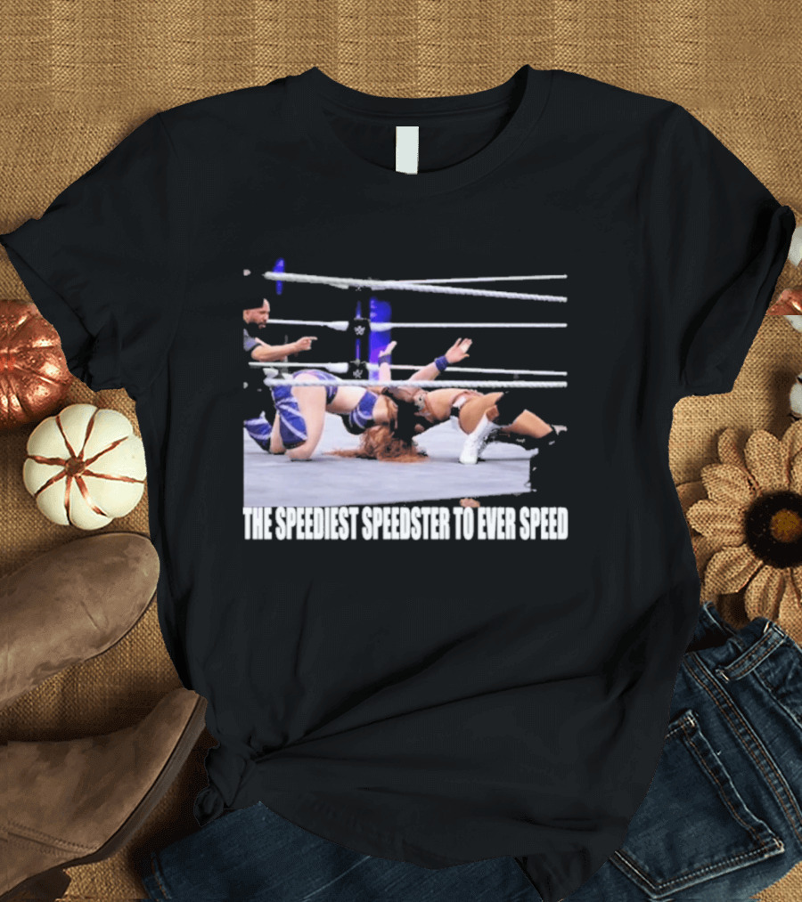 Wrensday Evolved The Speediest Speedster Wrestling Action Sequence T-Shirt