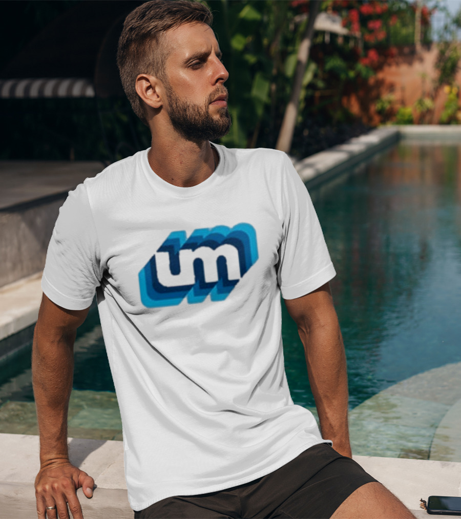 Umphrey's Mcgee Triple Wide Youth UM Overlapping Blue Letters T-Shirt
