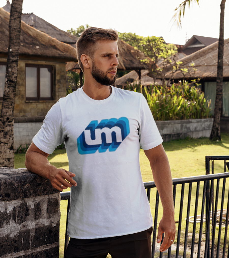 Umphrey's Mcgee Triple Wide Youth UM Overlapping Blue Letters T-Shirt