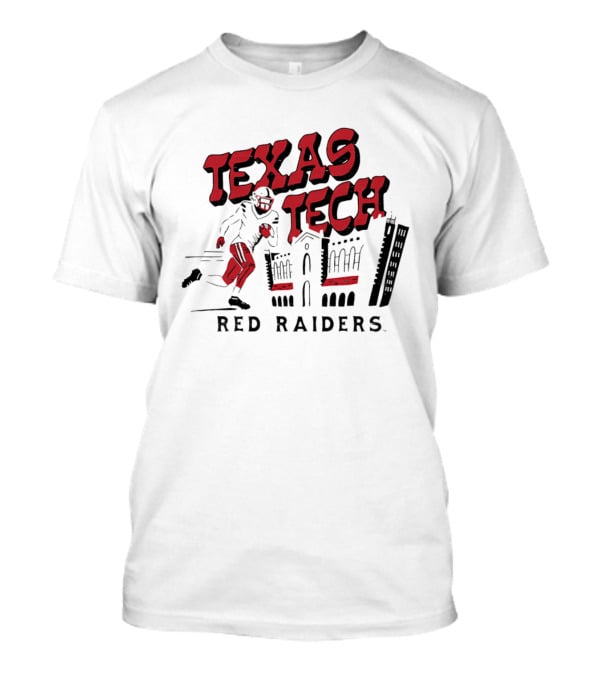 Texas Tech Red Raiders Football Player And Campus T-Shirt