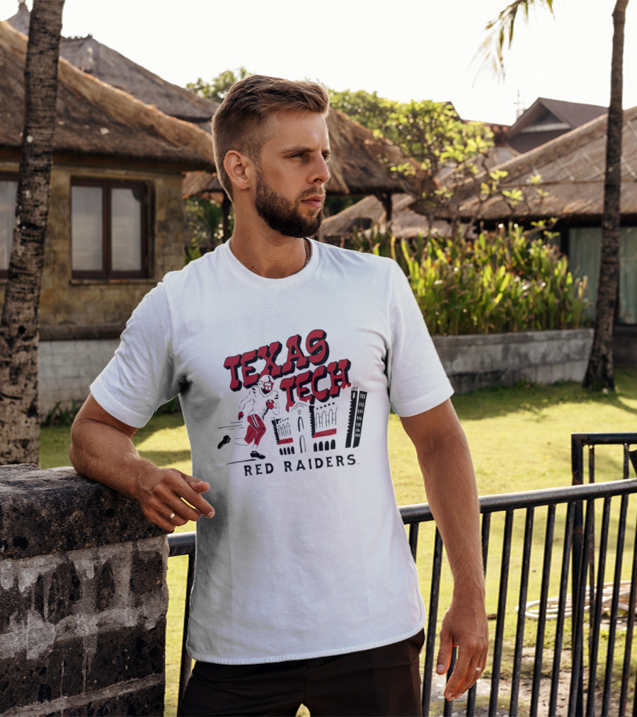Texas Tech Red Raiders Football Player And Campus T-Shirt