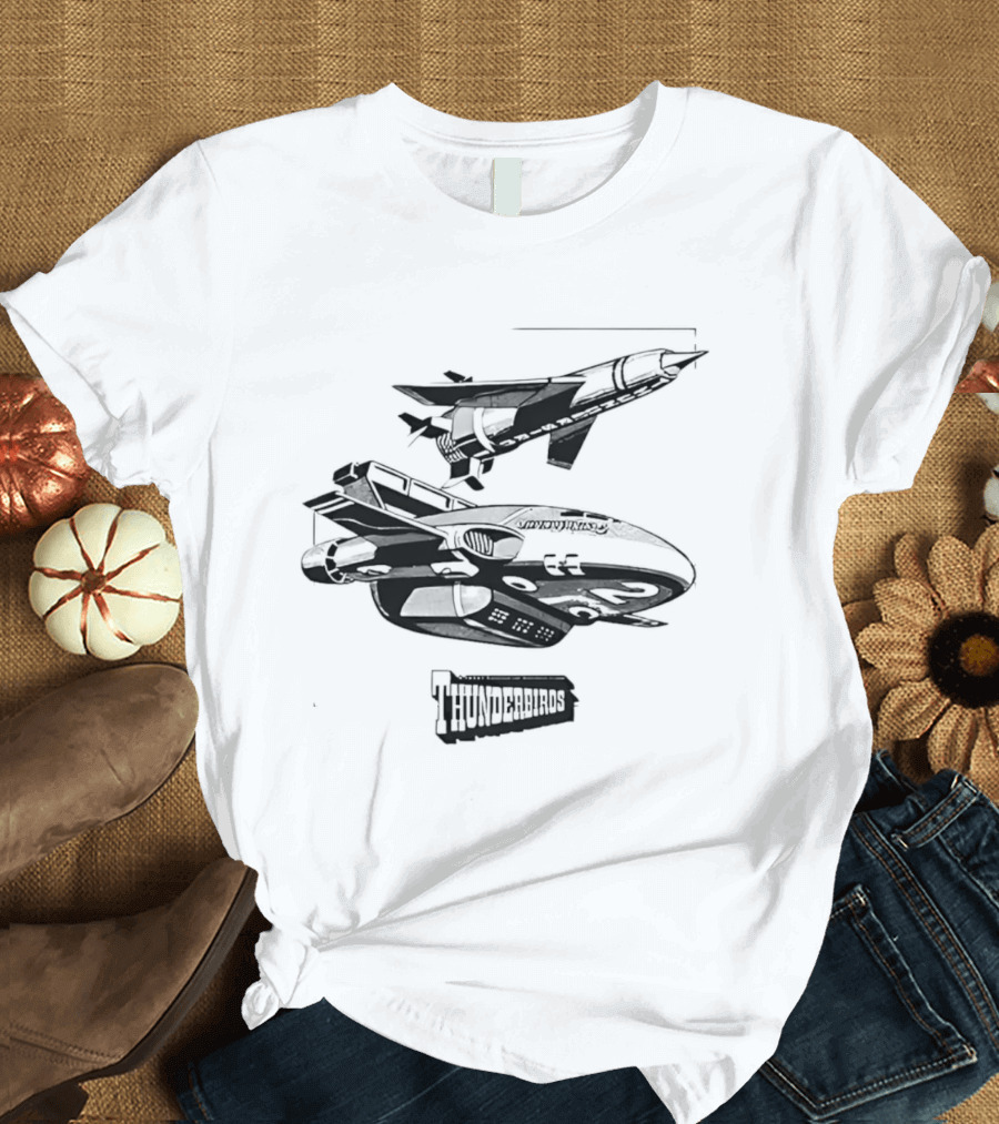 Thunderbirds Rocket Spacecraft Flying Line T-Shirt