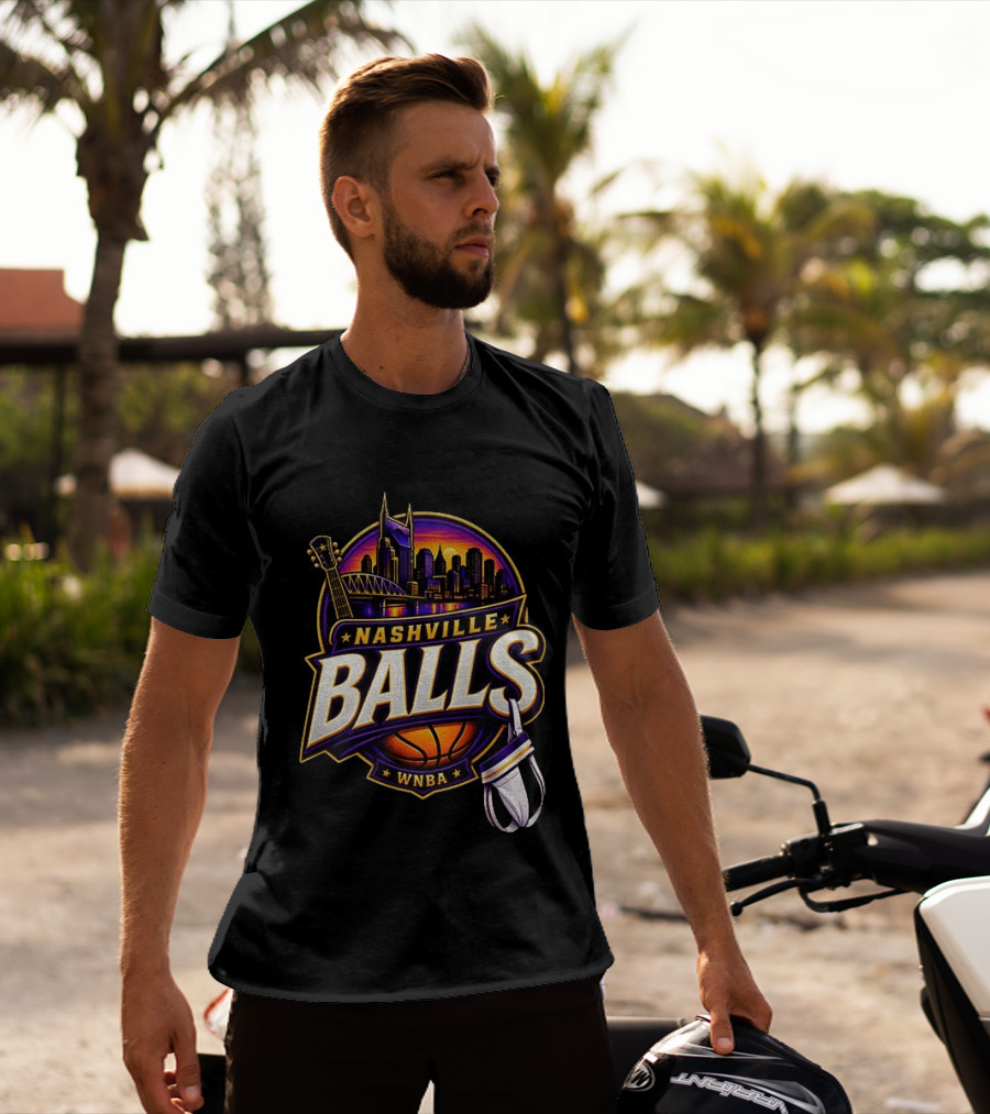 Nashville Balls WNBA Basketball Music City Skyline T-Shirt