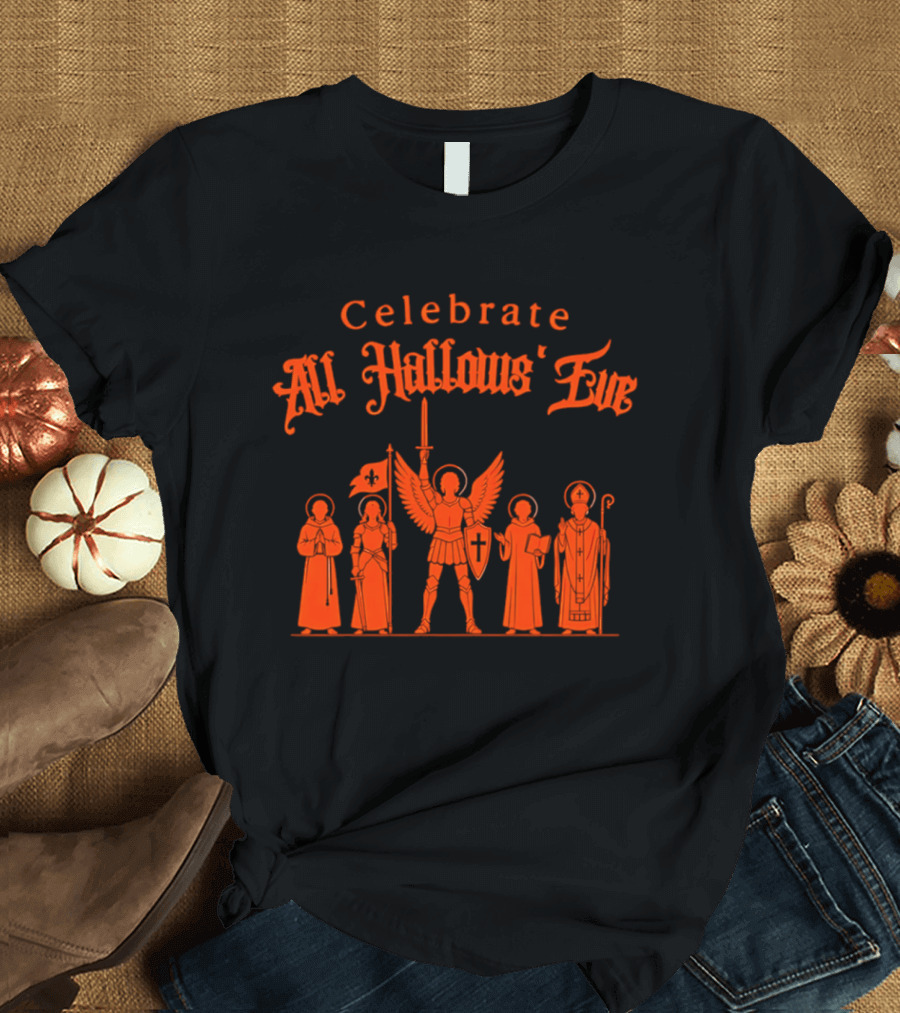 Celebrate All Hallows' Eve Catholic Saints Michael Joan Of Arc T-Shirt