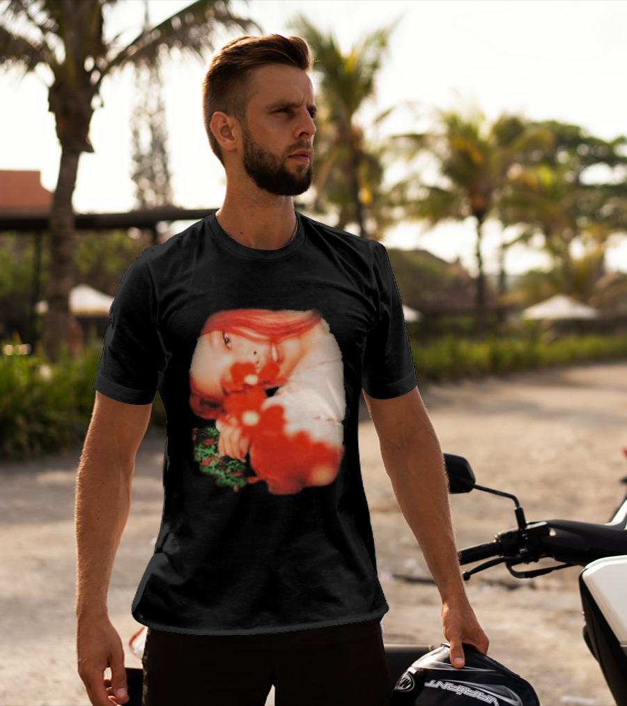 Complex Jennie Flower Photo Red Hair Aesthetic T-Shirt