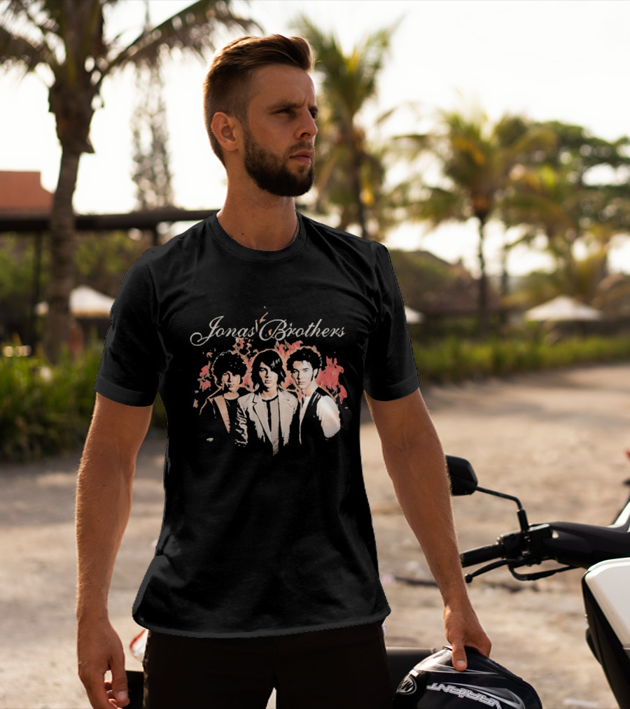 Jonas Brothers Fiery Backdrop Trio T-Shirt