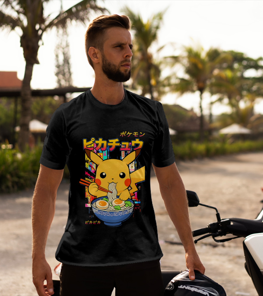 Pika Ramen Pikachu Pokémon Noodles Japan T-Shirt