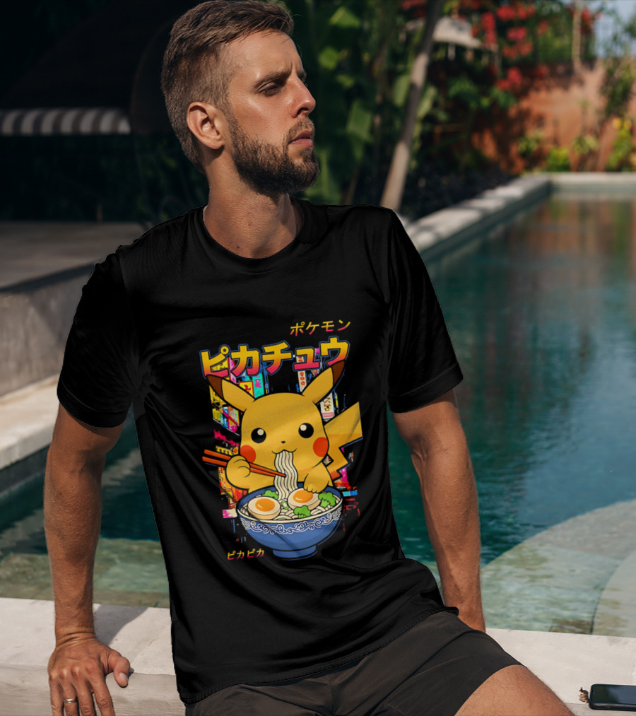 Pika Ramen Pikachu Pokémon Noodles Japan T-Shirt