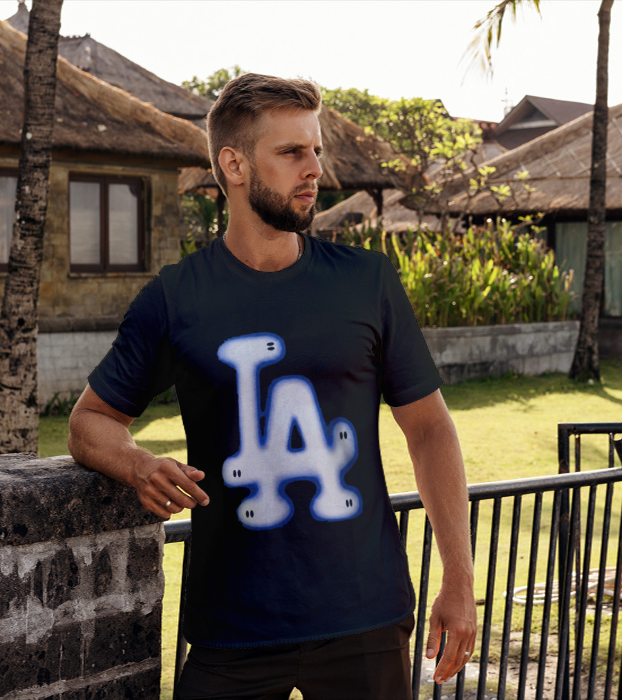 LA Dodgers Blue Ghost Airbrush T-Shirt