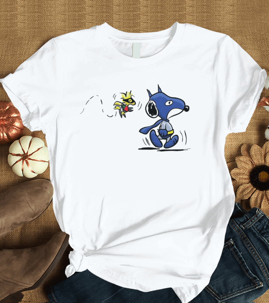 Batman Snoopy And Robin Woodstock DC Peanuts T-Shirt