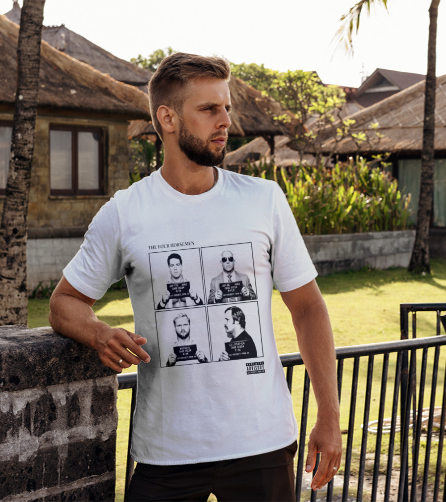 The Four Horsemen Ric Flair Tully Blanchard Arn Anderson Ole Anderson Shot Parental Advisory T-Shirt